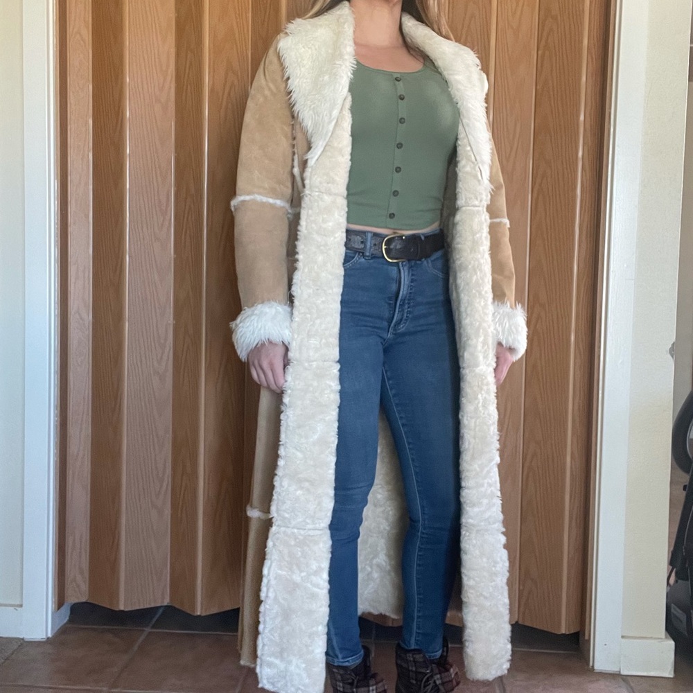 Genuine Suede, Faux Fur Coat
